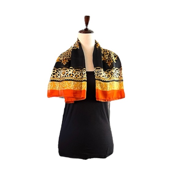 Vintage Made In Italy Animal Print Square Scarf - Picture 2 of 4